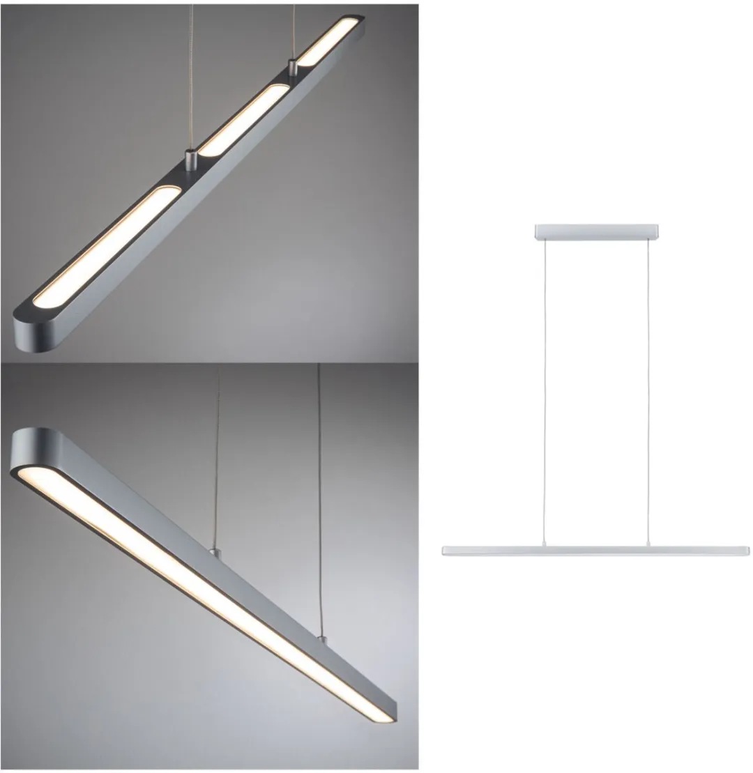 Paulmann Lento LED Hanglamp 42W - 2 Punt - Warmwit 2700K - Chroom Mat