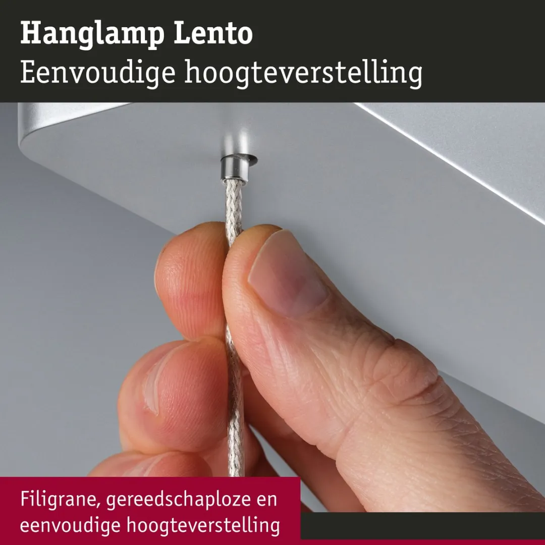 Paulmann Lento LED Hanglamp 42W - 2 Punt - Warmwit 2700K - Chroom Mat