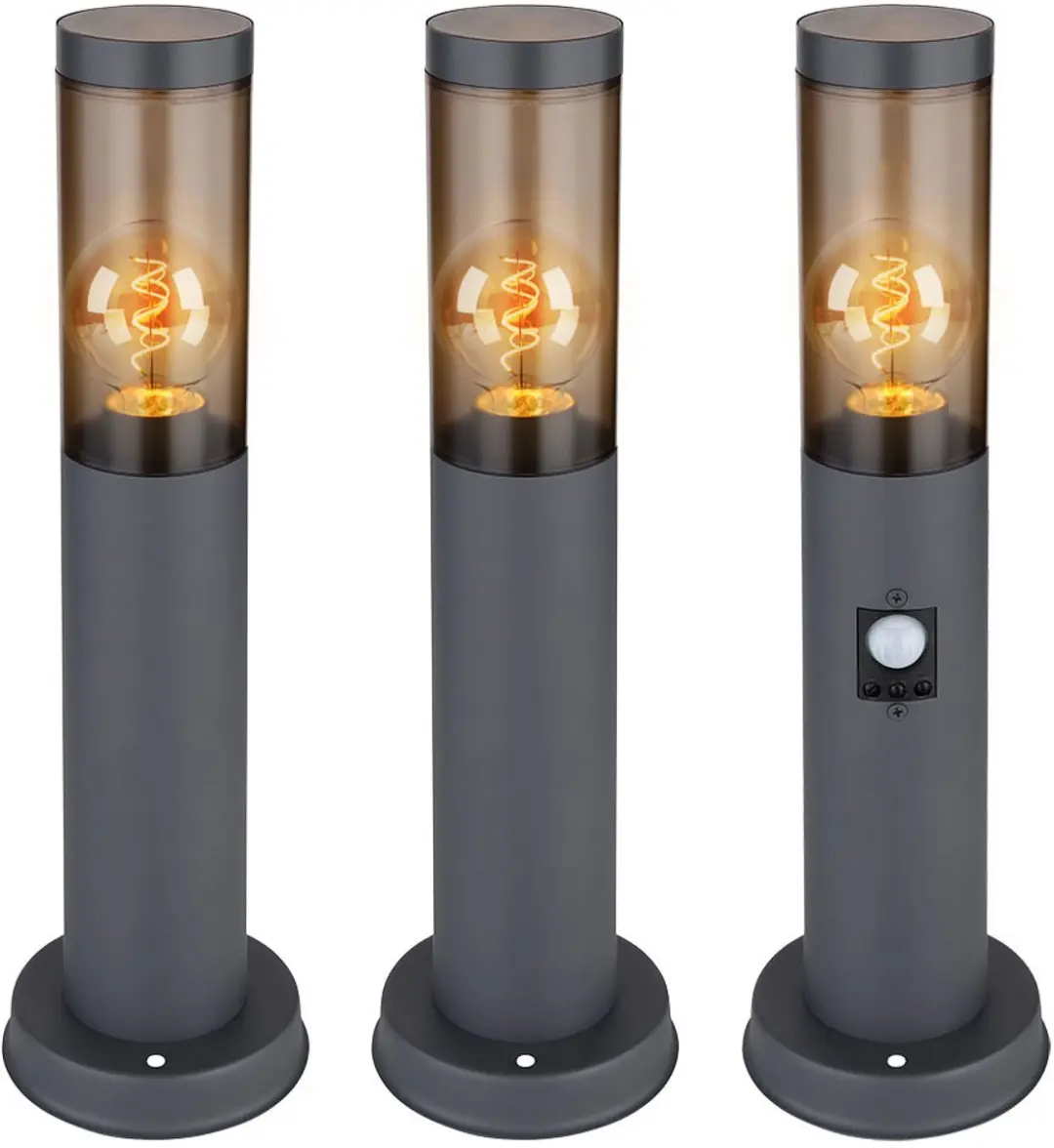 Buiten staande lamp met bewegingsmelder Meerpaallamp Buiten staande lamp Tuinlam