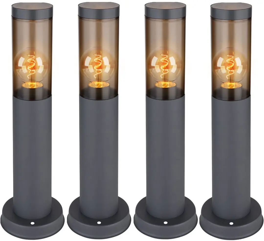 Padlamp meerpaallamp buitenvoet tuinlampen antraciet, balkon vloerlamp, roestvri