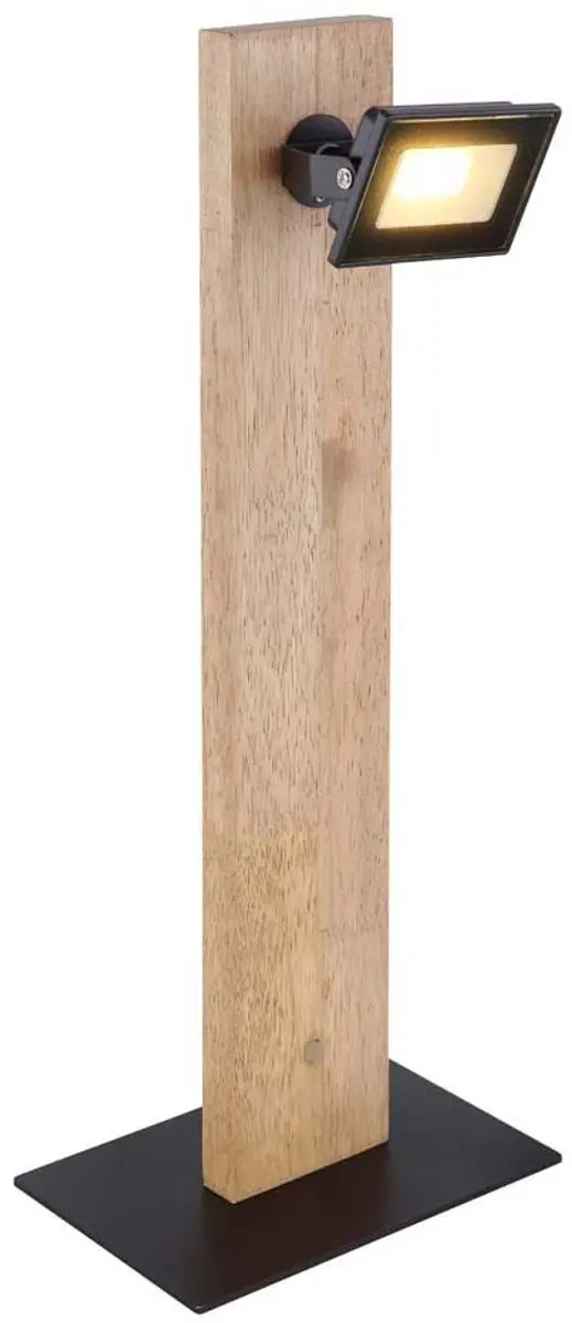 Tafellamp Tafellamp Wood lamp Slaapkamerlamp, zwart gesatineerd metaal, 1x LED 5