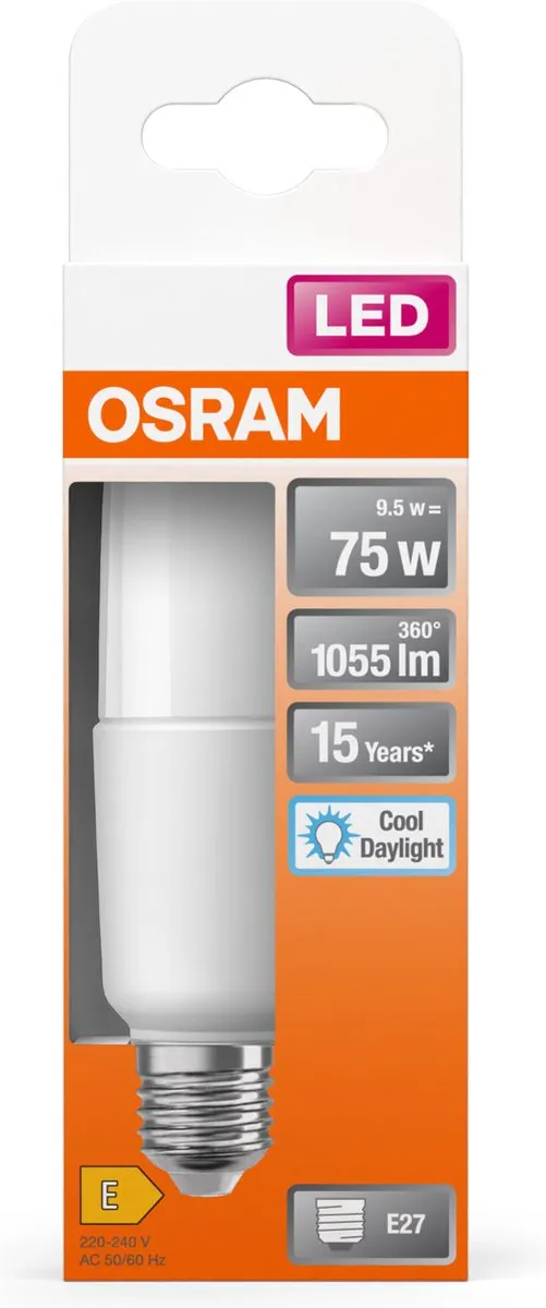 Osram E27 LED Buislamp 9W 6500K - Mat - afbeelding 6 van 6