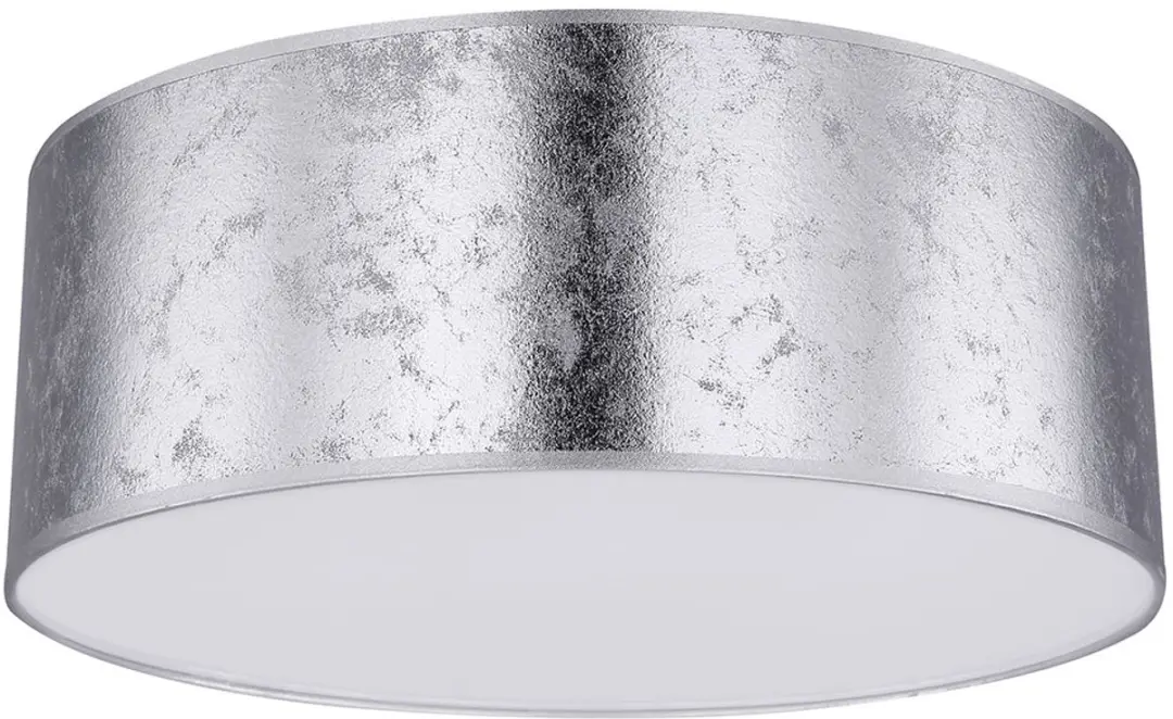 Plafondlamp met Bluetooth speaker 40 cm Slaapkamerlamp zilver woonkamer, bladzil