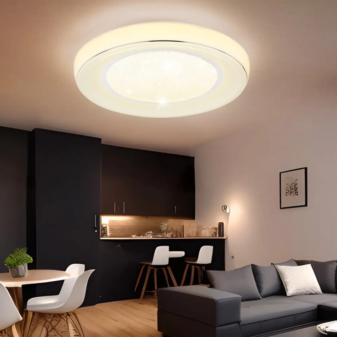 LED plafondlamp dimbaar met afstandsbediening Plafondlamp LED woonkamer kristal,
