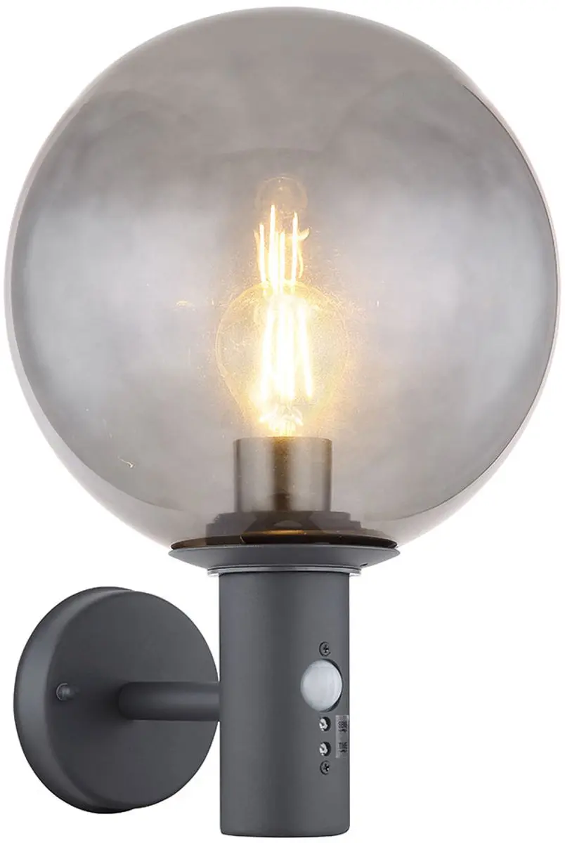 Wandlamp met bewegingsmelder Buitenlamp met antraciet House Buitenverlichting ro
