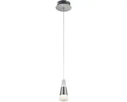Hanglamp satijn eetkamerlamp LED hanglamp woonkamer, mat nikkel, metaal acryl, 5