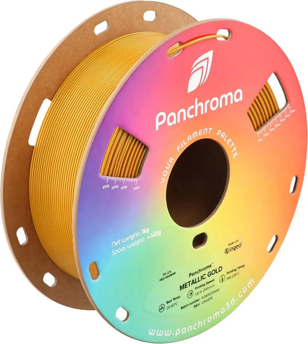Polymaker Panchroma Metallic Goud PLA 3D Filament 1.75mm 1kg