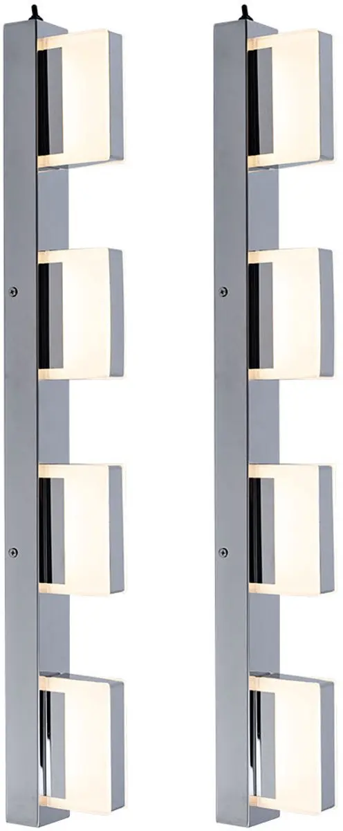 Wandlamp Wandlamp Ganglamp Woonkamerlamp zilver Slaapkamer, metaal acryl, 1x LED
