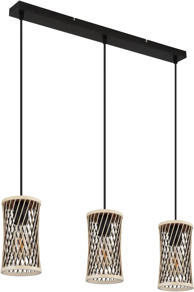 Globo Mali Hanglamp 3-lichts - Zwart - afbeelding 2 van 6