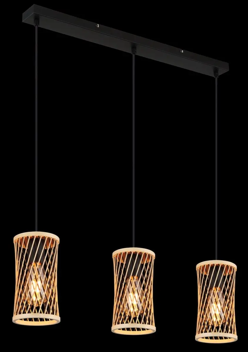 Globo Mali Hanglamp 3-lichts - Zwart - afbeelding 4 van 6