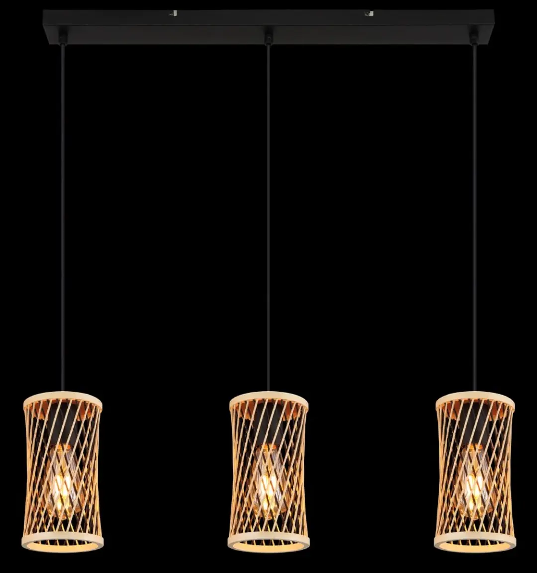 Globo Mali Hanglamp 3-lichts - Zwart - afbeelding 3 van 6