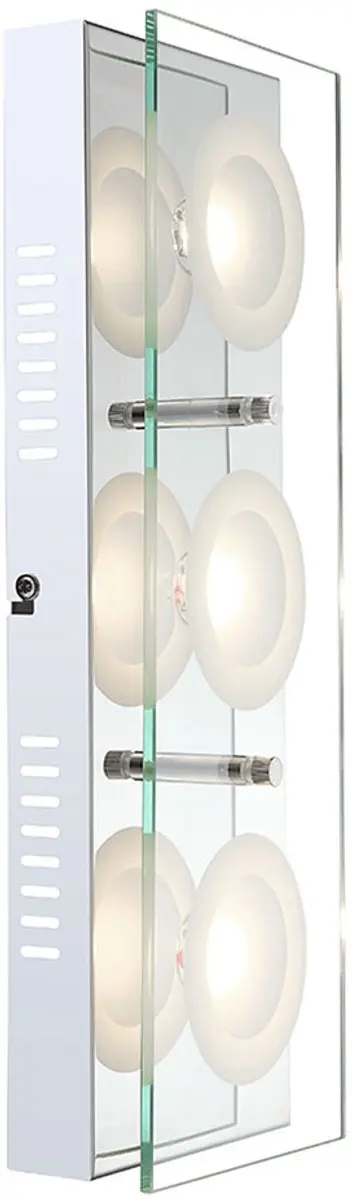 Wandlamp chroom LED wandlamp slaapkamerlamp woonkamerlamp 3 vlammen, helder gesa