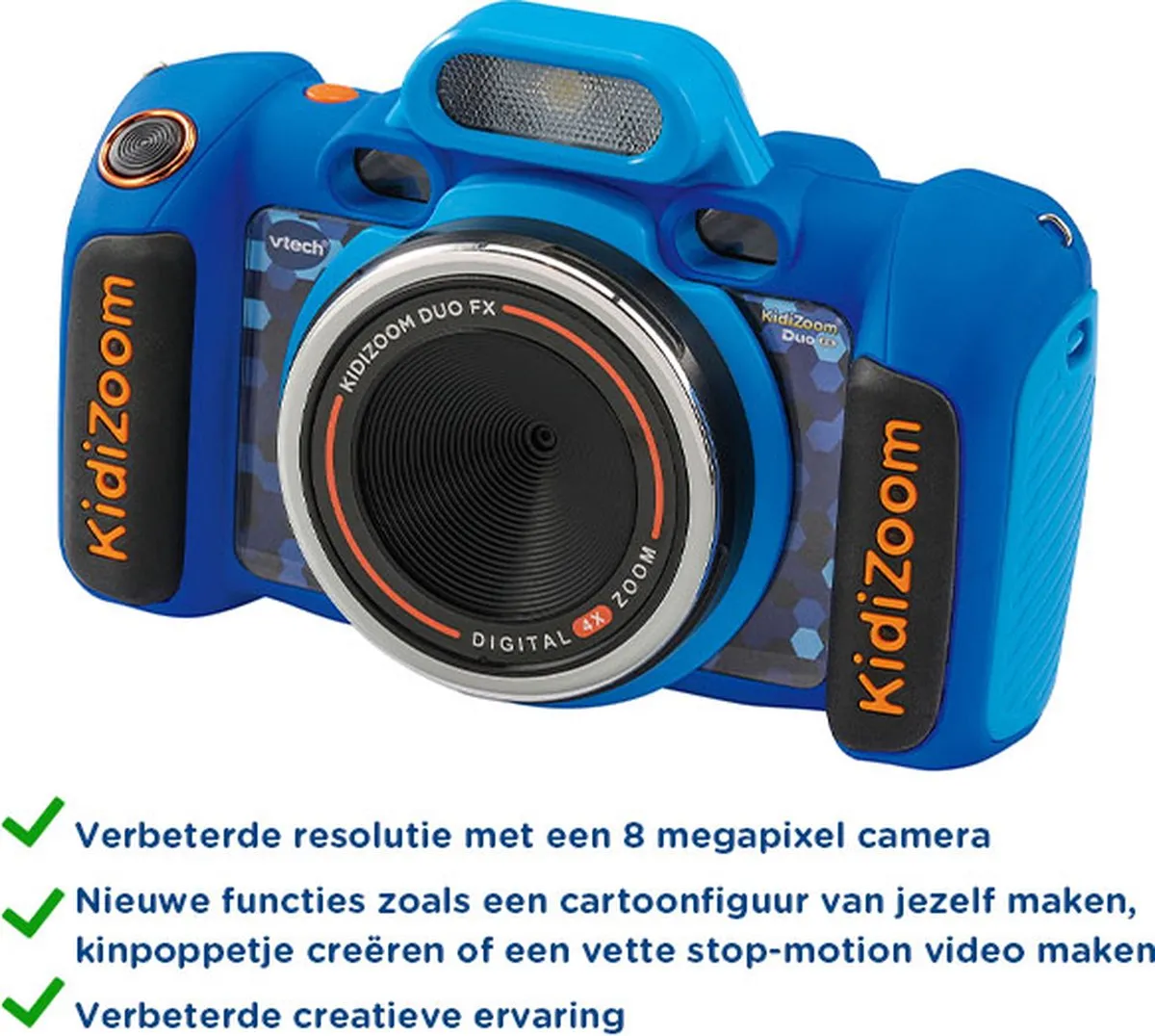 VTech KidiZoom Duo FX Kindercamera 8MP - Blauw