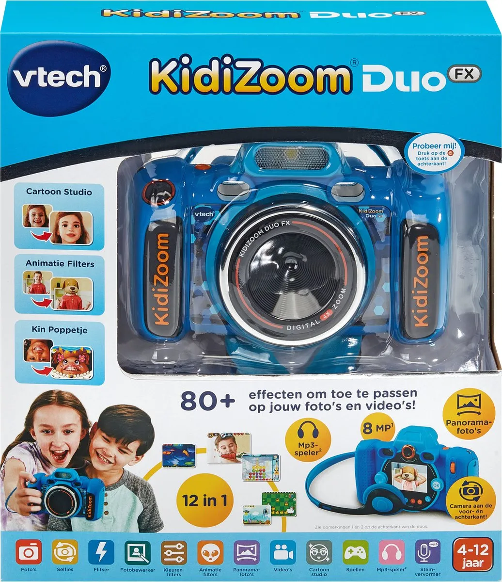 VTech KidiZoom Duo FX Kindercamera 8MP - Blauw