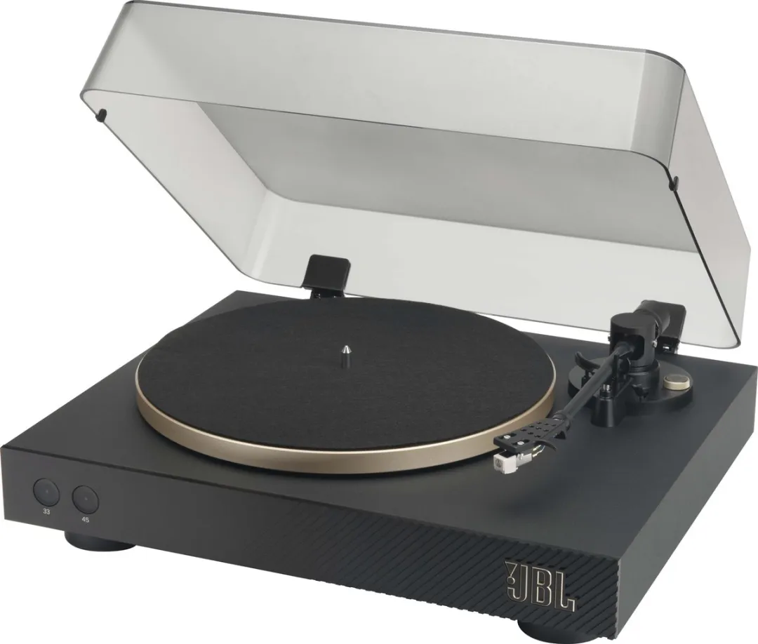 JBL Spinner - Bluetooth Platenspeler - Draaitafel voor Vinyl LP - Met Phono Voorversterker - 33/45 RPM - Aluminium Design - Goud