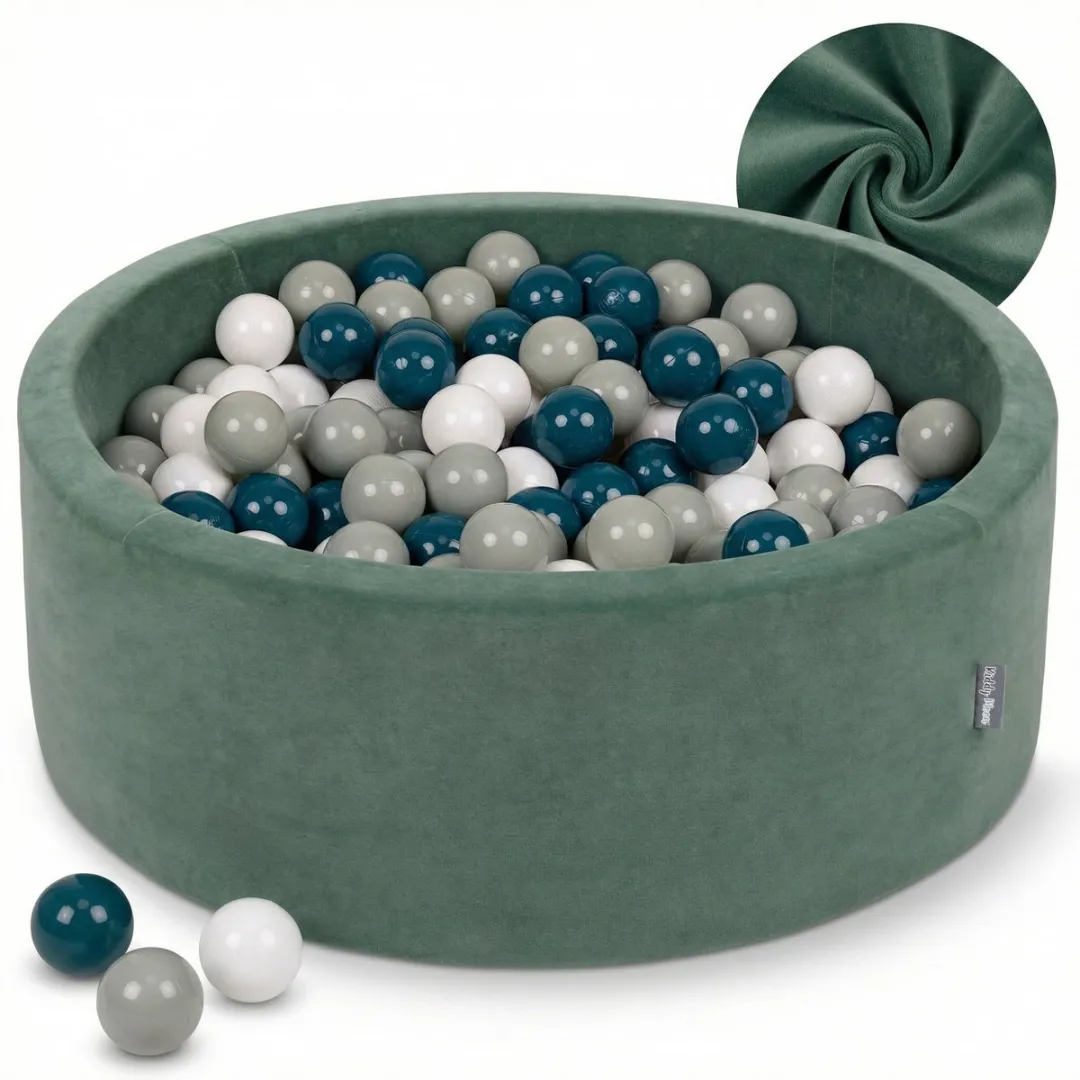 KiddyMoon Fluwelen Ballenbad 90x30cm