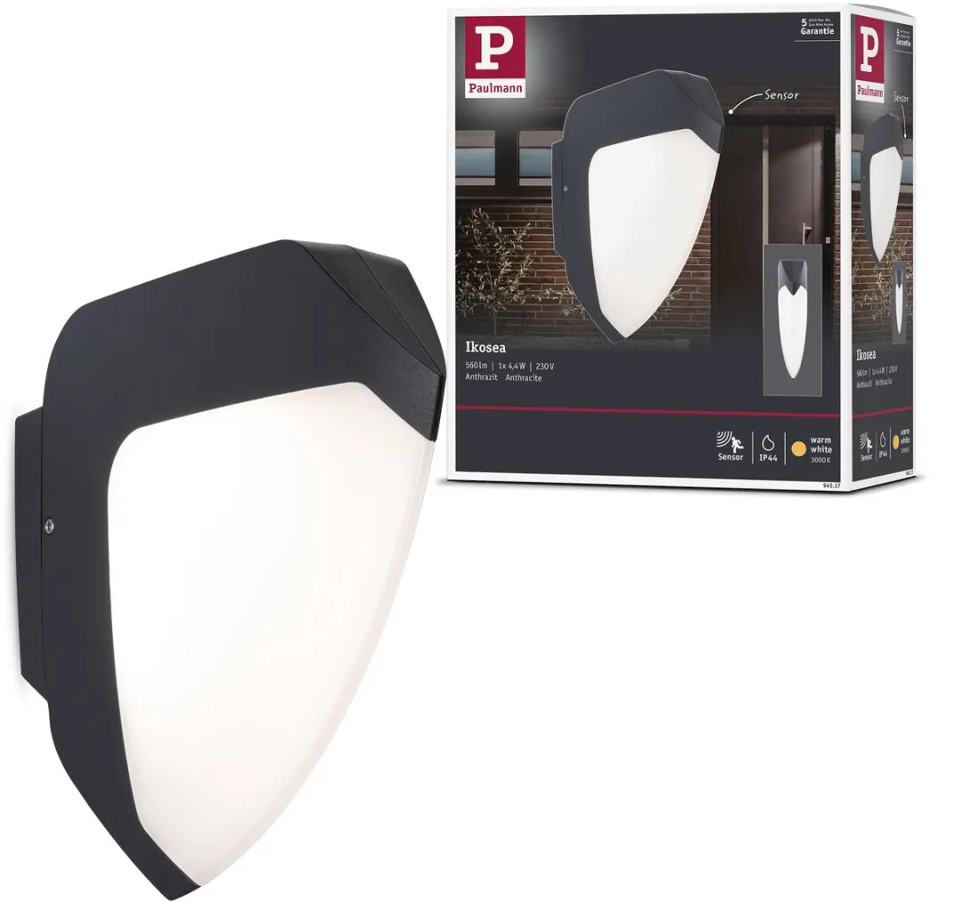 Paulmann Ikosea LED Wandarmatuur Antraciet - 3000K 4,4W 350lm