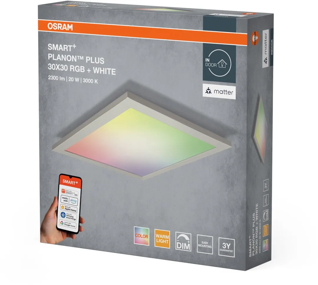 Osram SMART+ Matter Planon Plus LED Paneel RGBW 20W 300x300mm