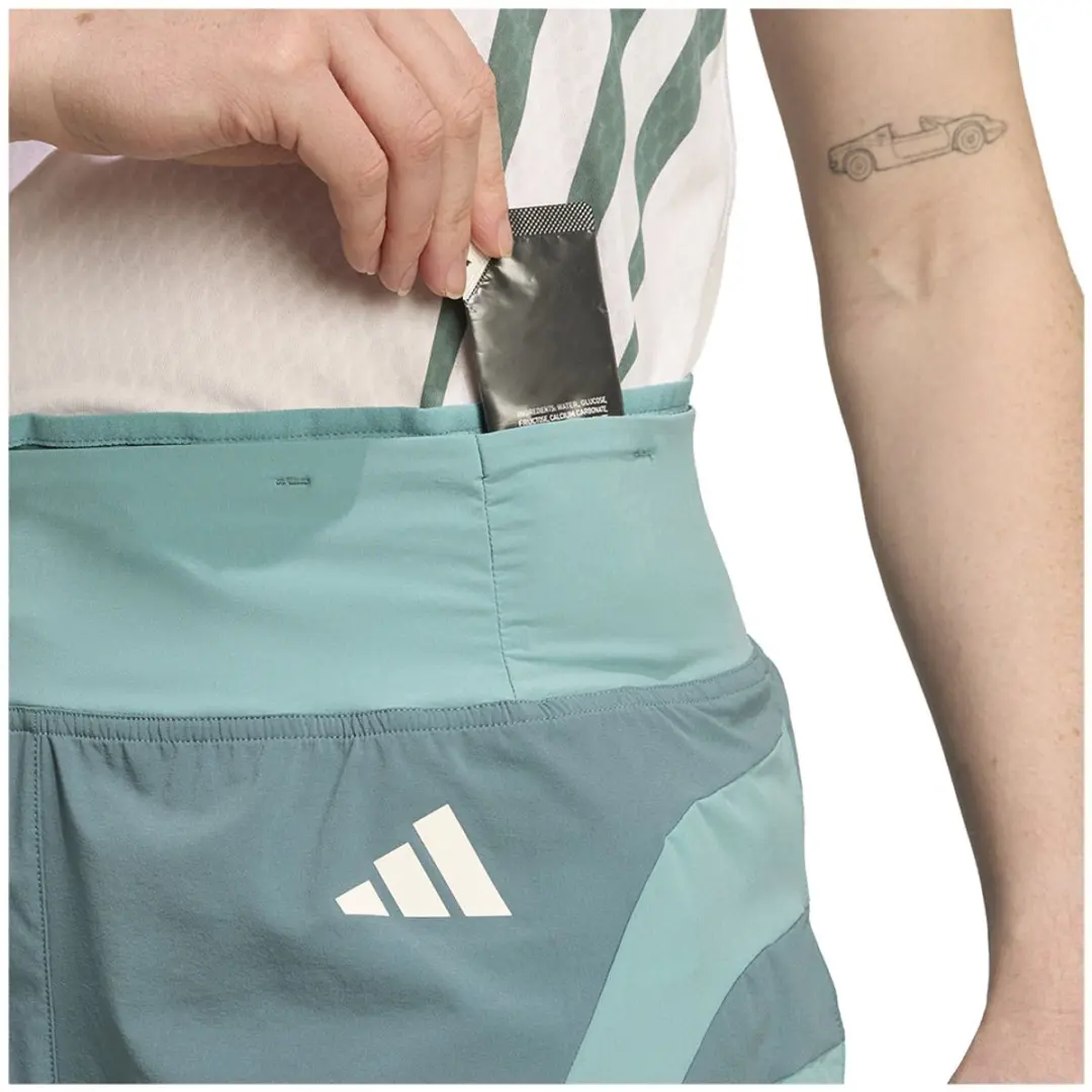 adidas Adizero Archive Dames Short 3 Inch - Preloved Teal - L - afbeelding 4 van 6
