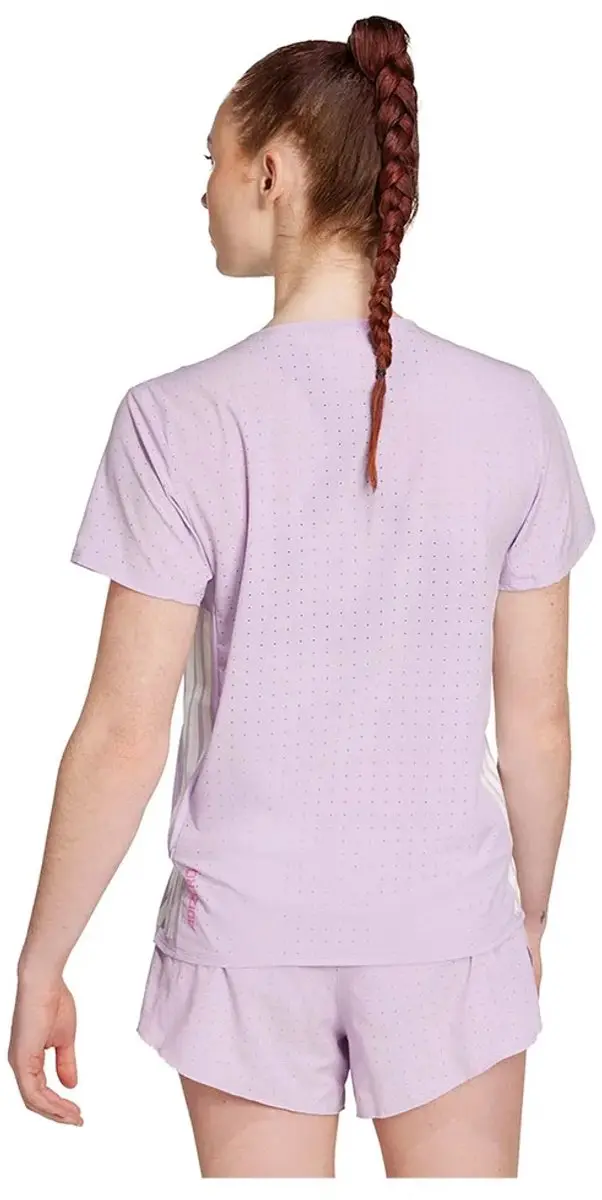 adidas Adizero T-shirt Dames - Powder Plum - S - afbeelding 3 van 6