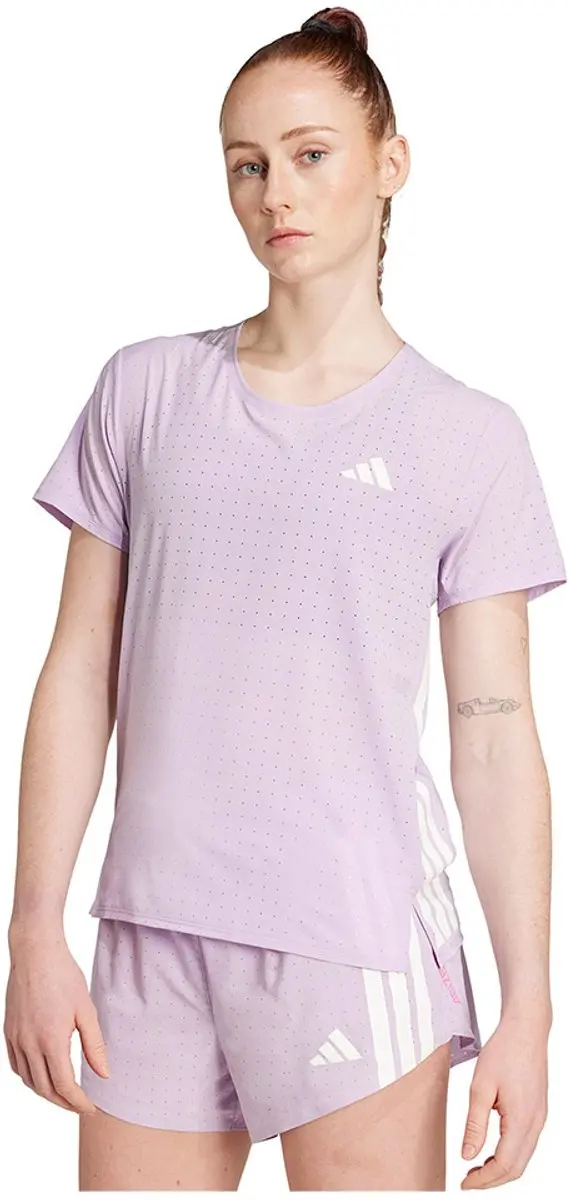 adidas Adizero T-shirt Dames - Powder Plum - S