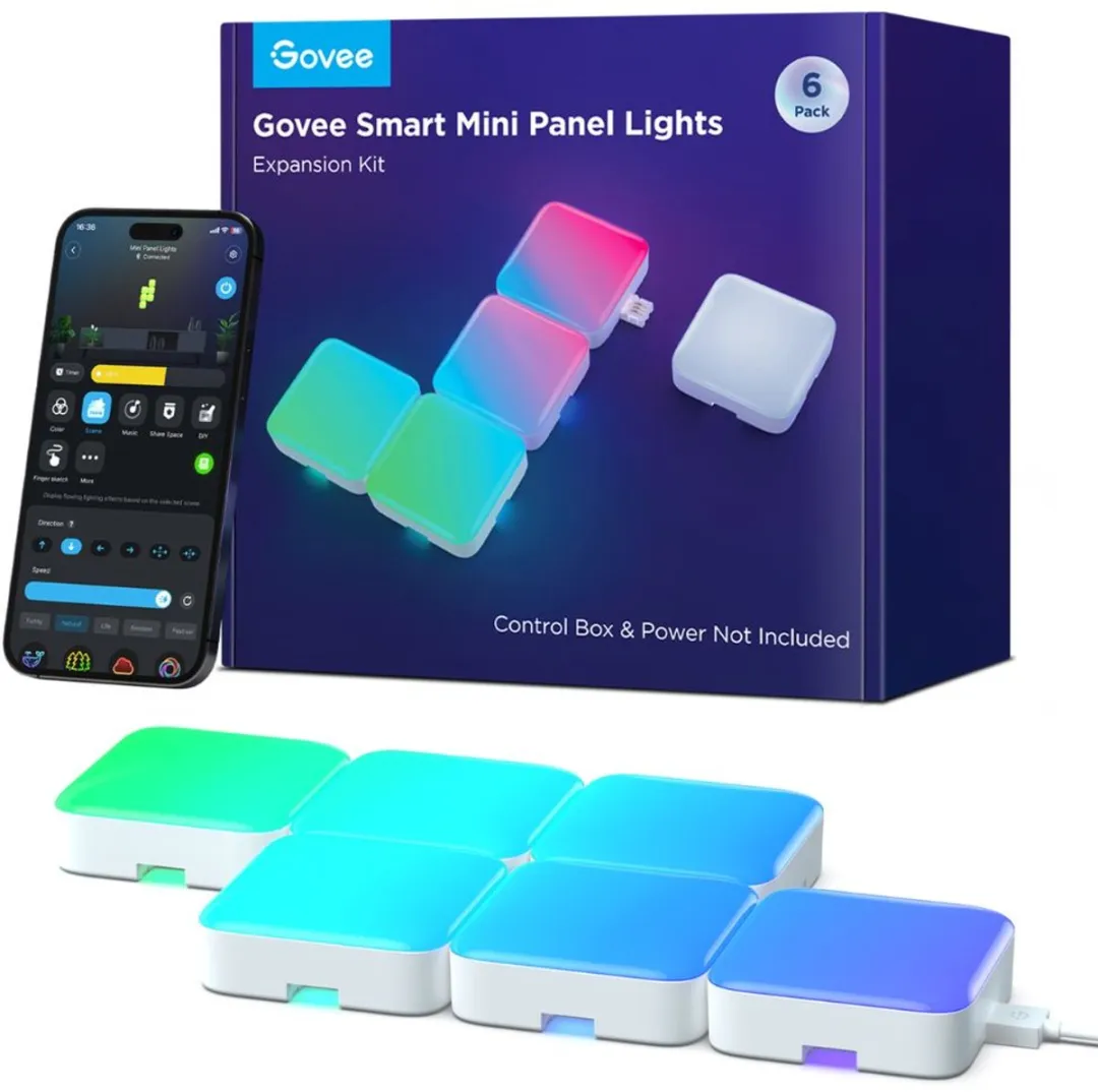 Govee Smart Mini Panel Lights Extension Kit - 6 Stuks