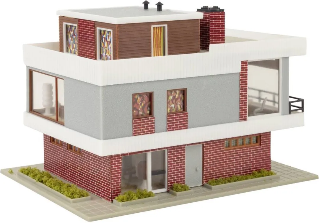 Faller - 1/87 B-257 MODERN HUIS MET PLAT DAK (6/24) * - modelbouwsets, hobbybouwspeelgoed voor kinderen, modelverf en accessoires