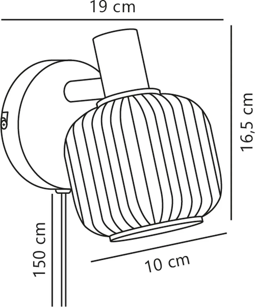 Nordlux Milford Mini-wandlamp E14 - Opalen glas - Zwart