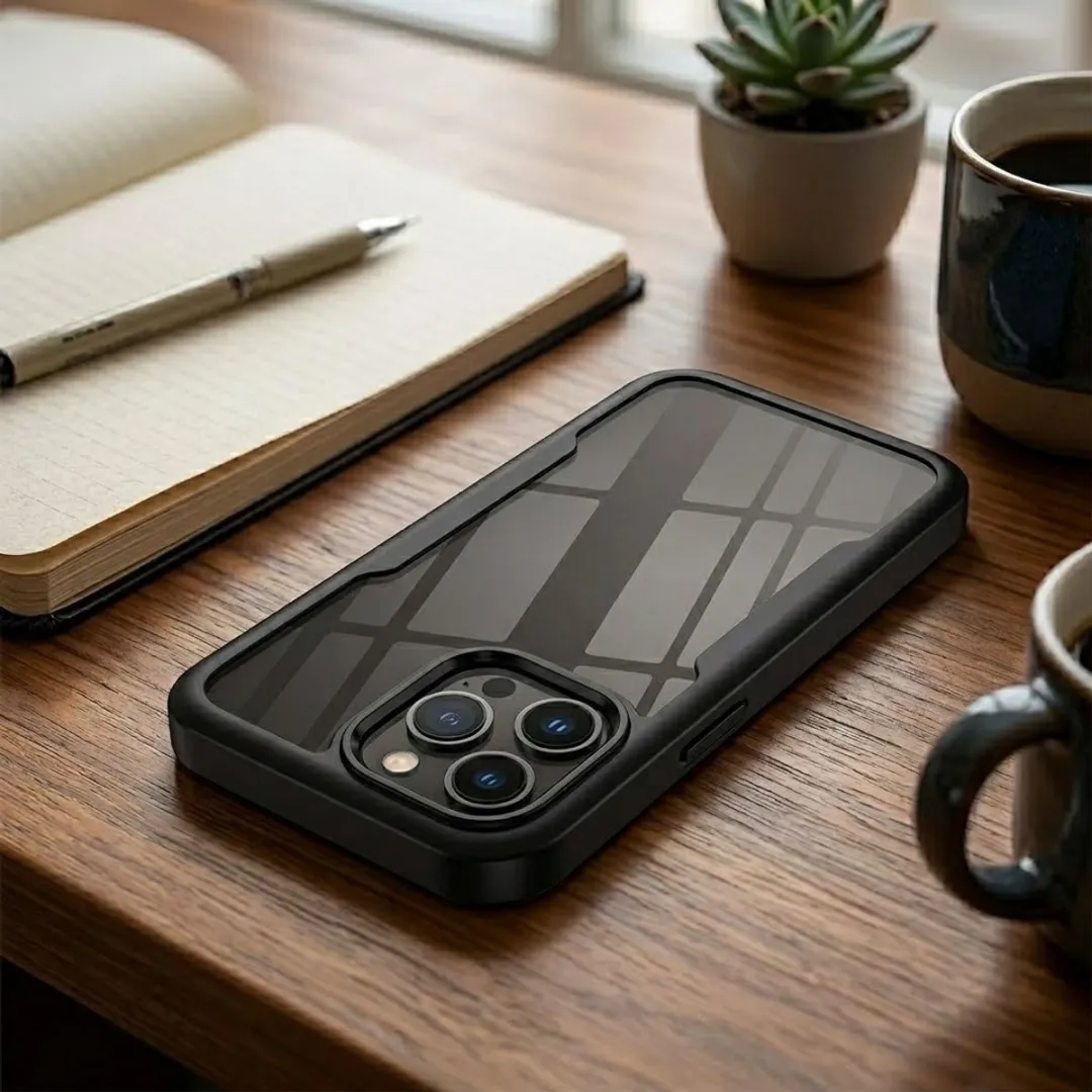 NUVEX iPhone 16 Pro Max Hoesje - Zwart Transparant