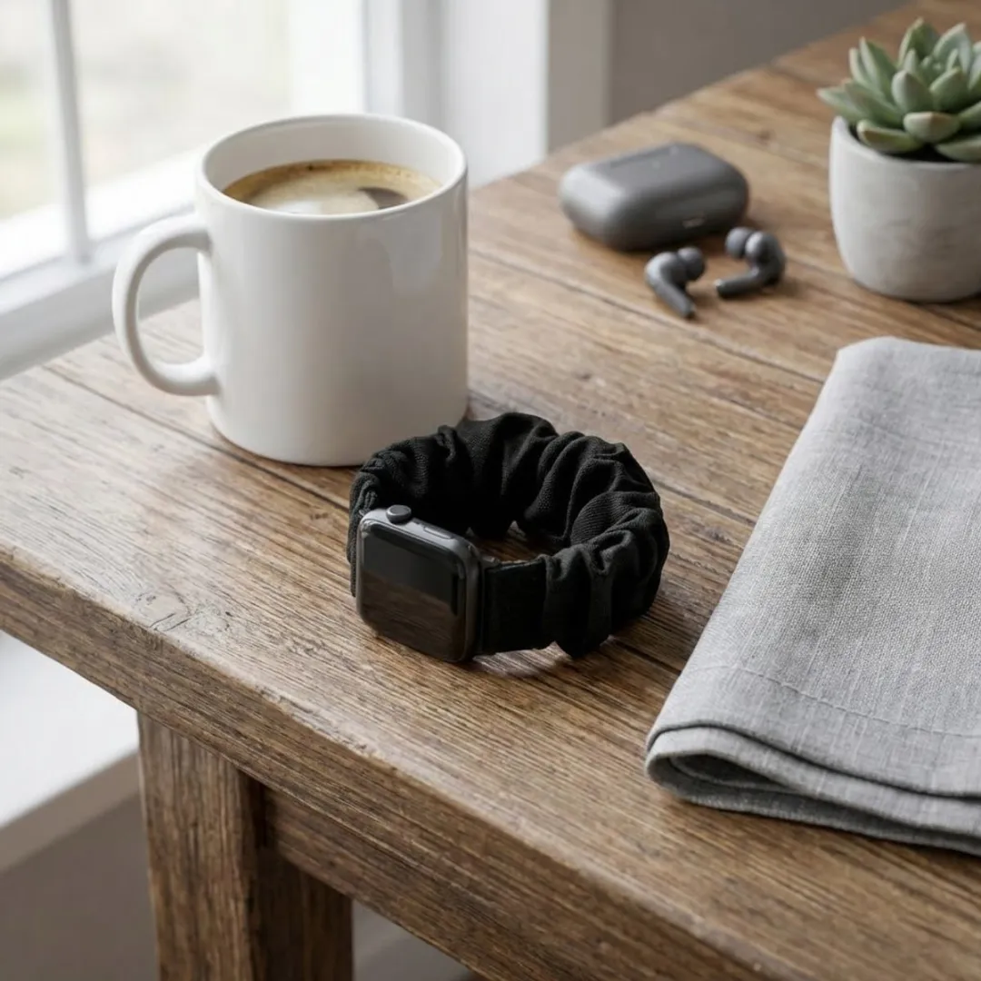 NuveX Zwart Horlogebandje Apple Watch - 42/44/45/46/49mm