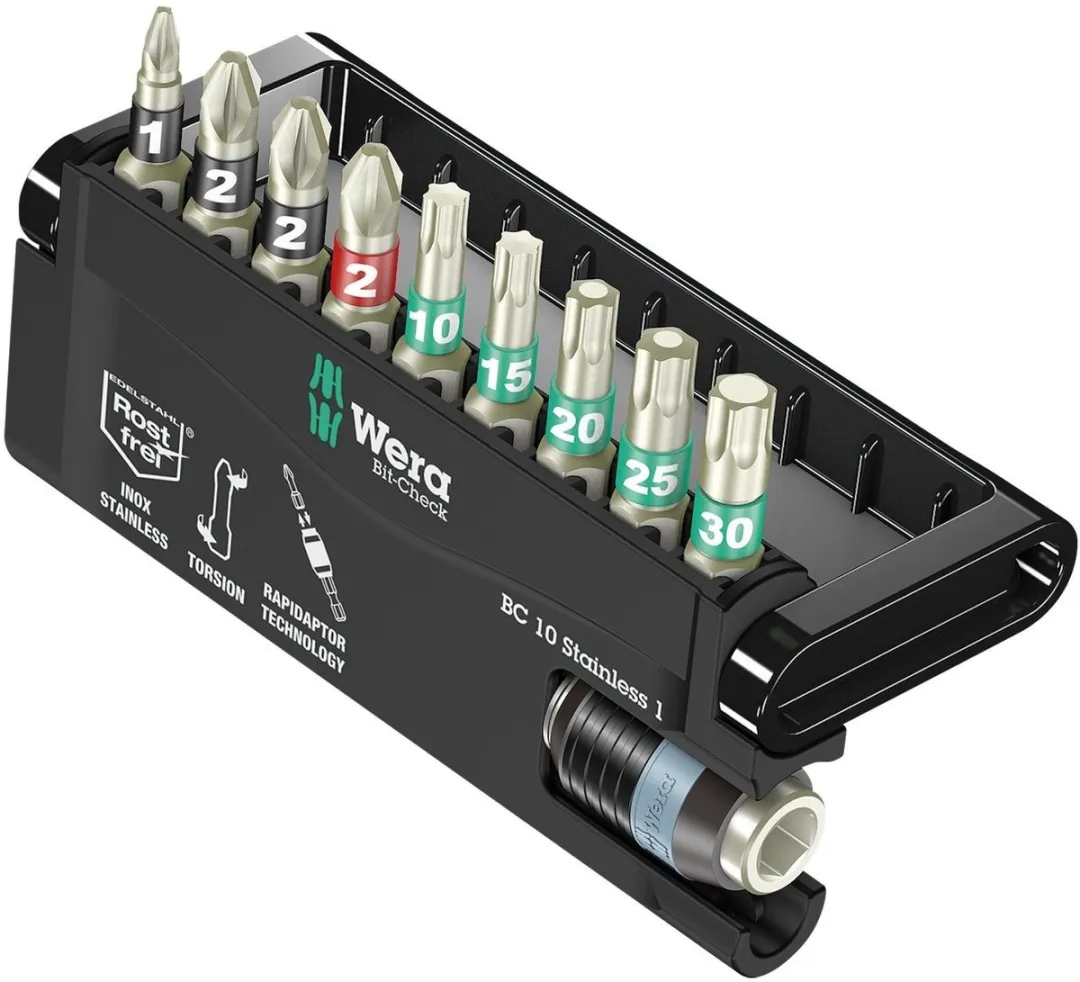 Wera Bit-Check BC 10/9 - 071110 - Metaal