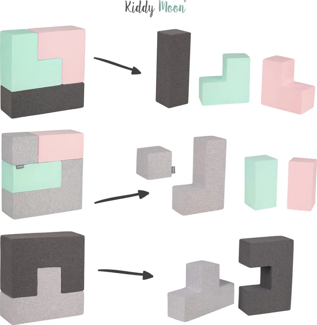 KiddyMoon Zachte Blokken 9 Stuks - Montessori Speelgoed - Foam