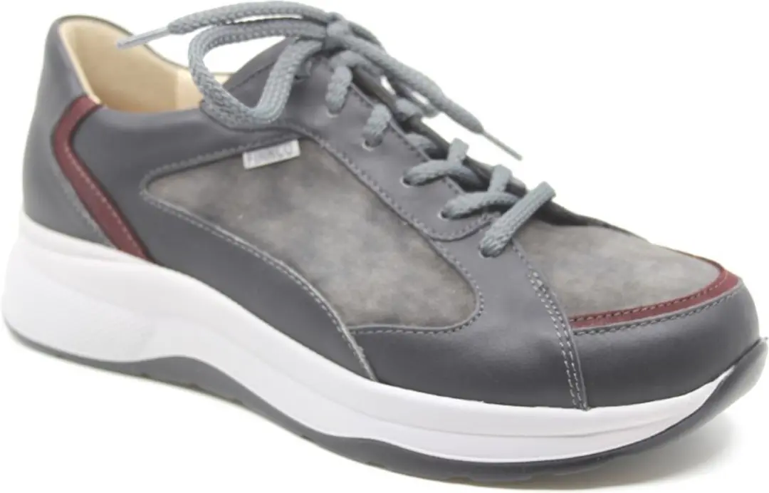 Finn Comfort, PICCADILLY, 02780-902504, Anthraciet sneaker wijdte H