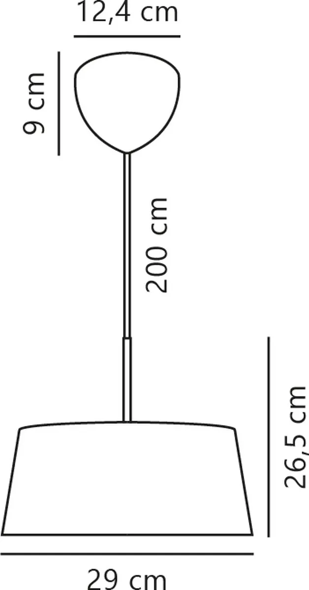 Nordlux Clasi 30 Hanglamp - 1 Lichtpunt - Zwart
