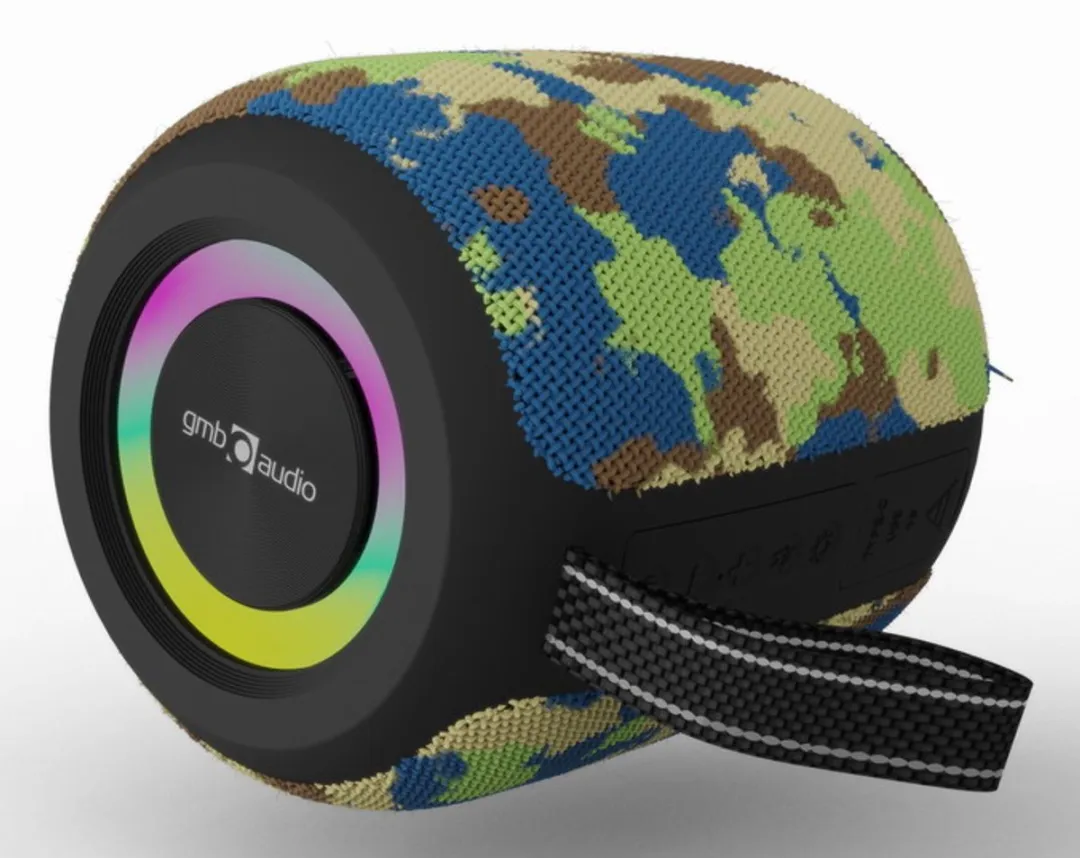 Gembird BT LED Speaker SPK-BT-LED-05-CM - 8W - Camouflage
