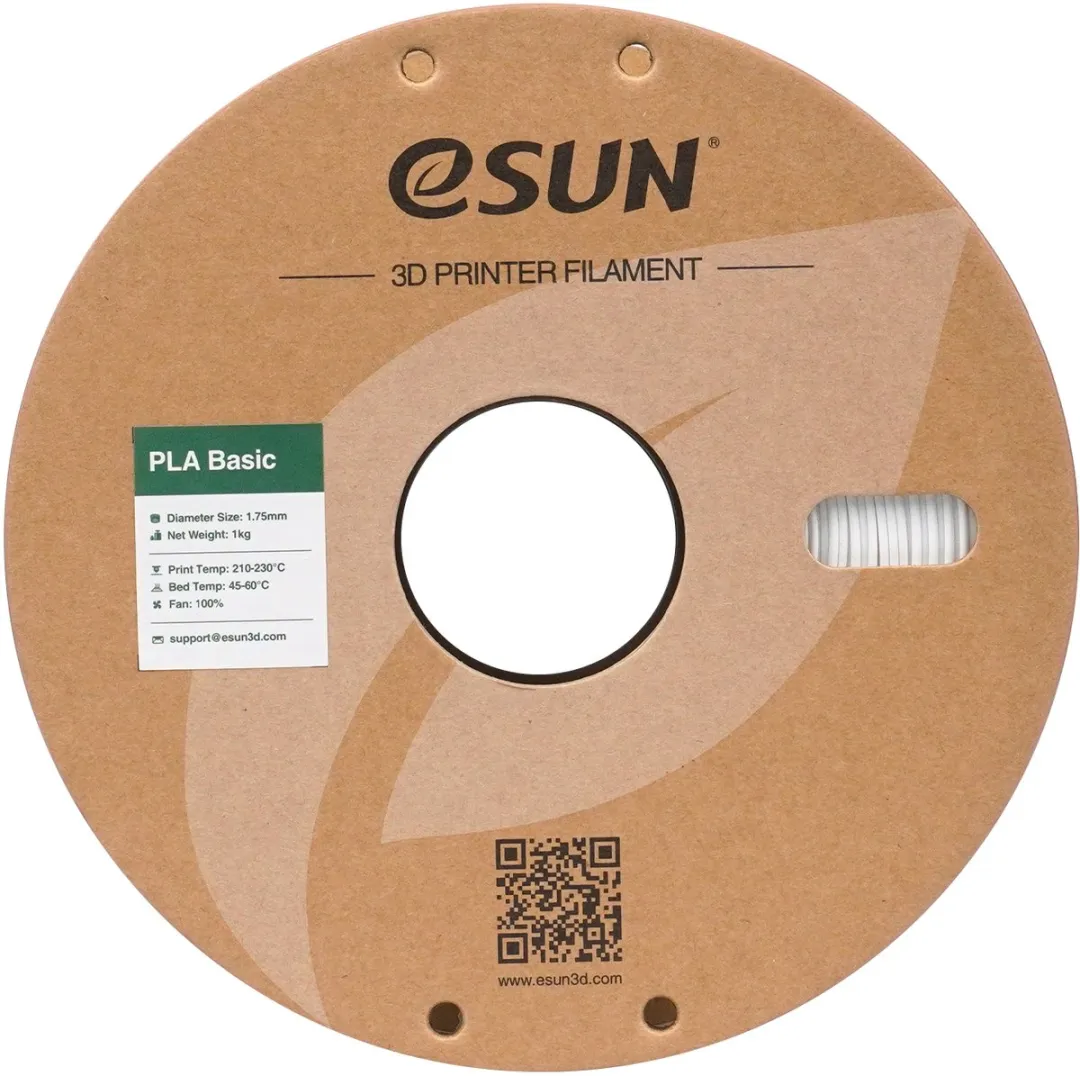 ESUN PLA-Basic Wit 1.75mm 3D Printerfilament 1kg