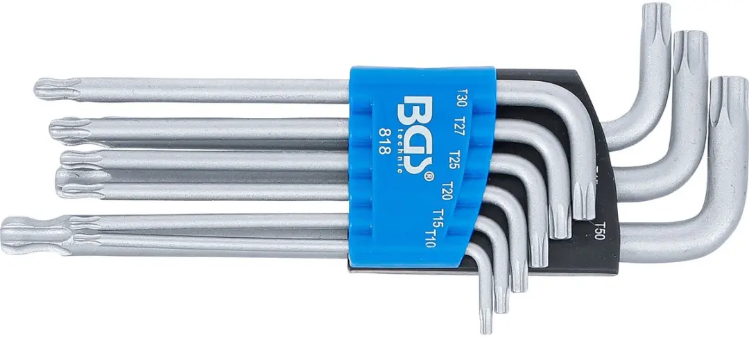 BGS technic 818 Torx Stiftsleutelset met Kogelkop T10-T50 - 9 delig - afbeelding 3 van 6