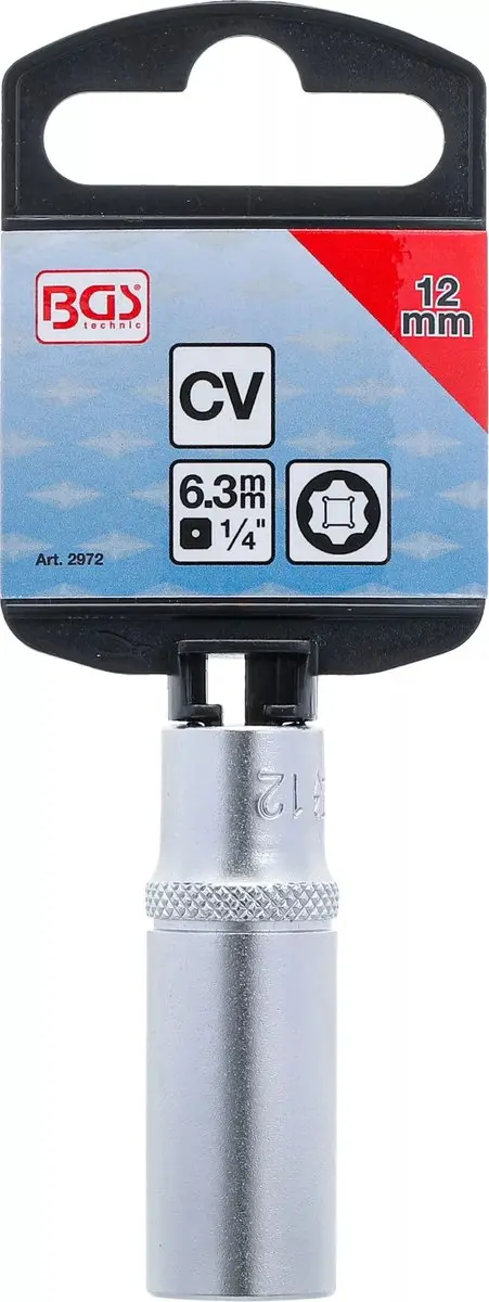 BGS Super Lock Dopsleutel Diep 1/4" - 12mm - afbeelding 3 van 5