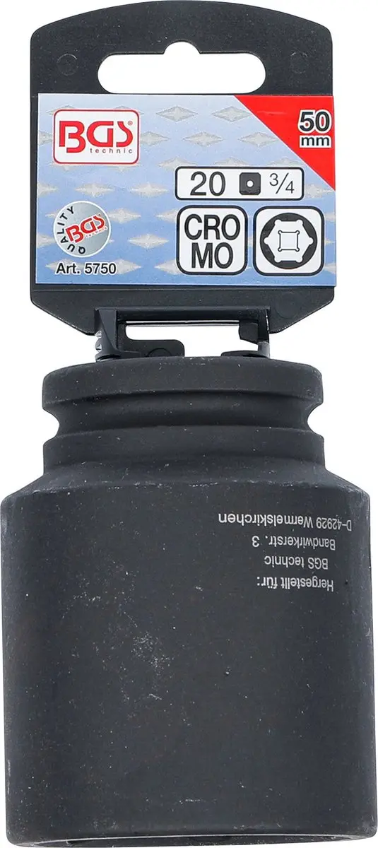 BGS technic 5750 Power dop zeskant diep 3/4 inch - 50 mm - afbeelding 6 van 6