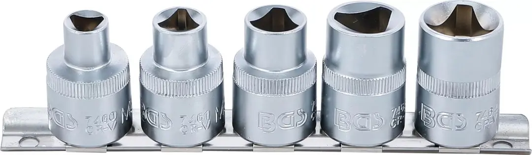 BGS technic 8608 Driekant-inzetstukset M5 - M12 - 5 delig - afbeelding 6 van 6