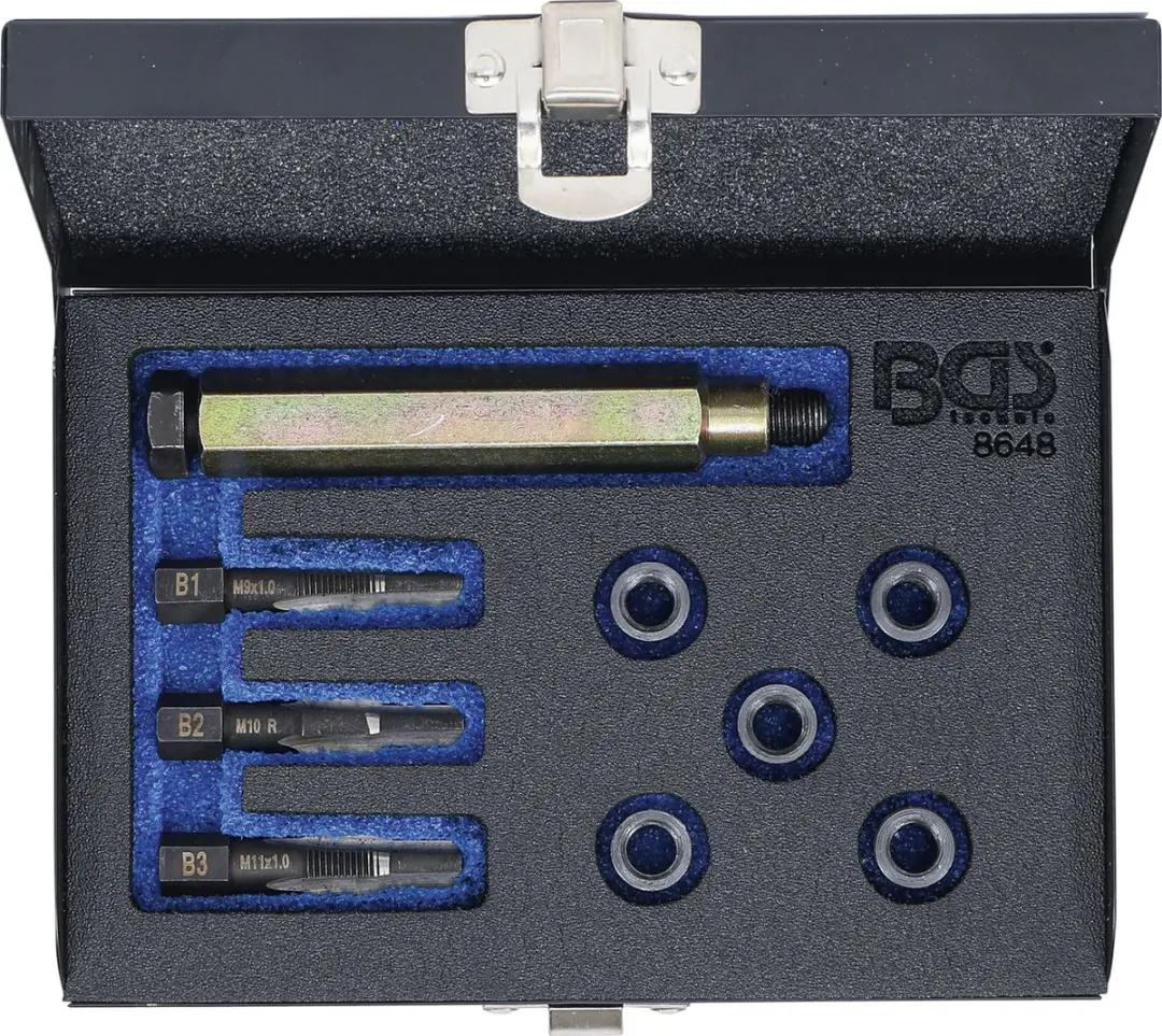 BGS technic Reparatieset voor gloeibougie schroefdraad M9 x 1,0 mm