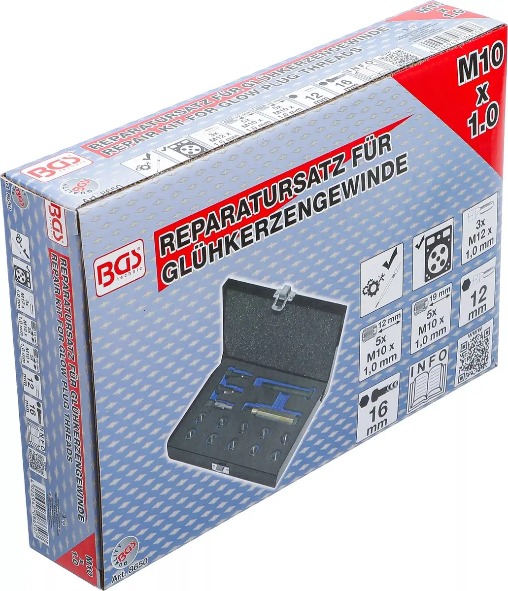 BGS technic 8650 Reparatieset Gloeibougie M10 x 1,0mm - afbeelding 3 van 6