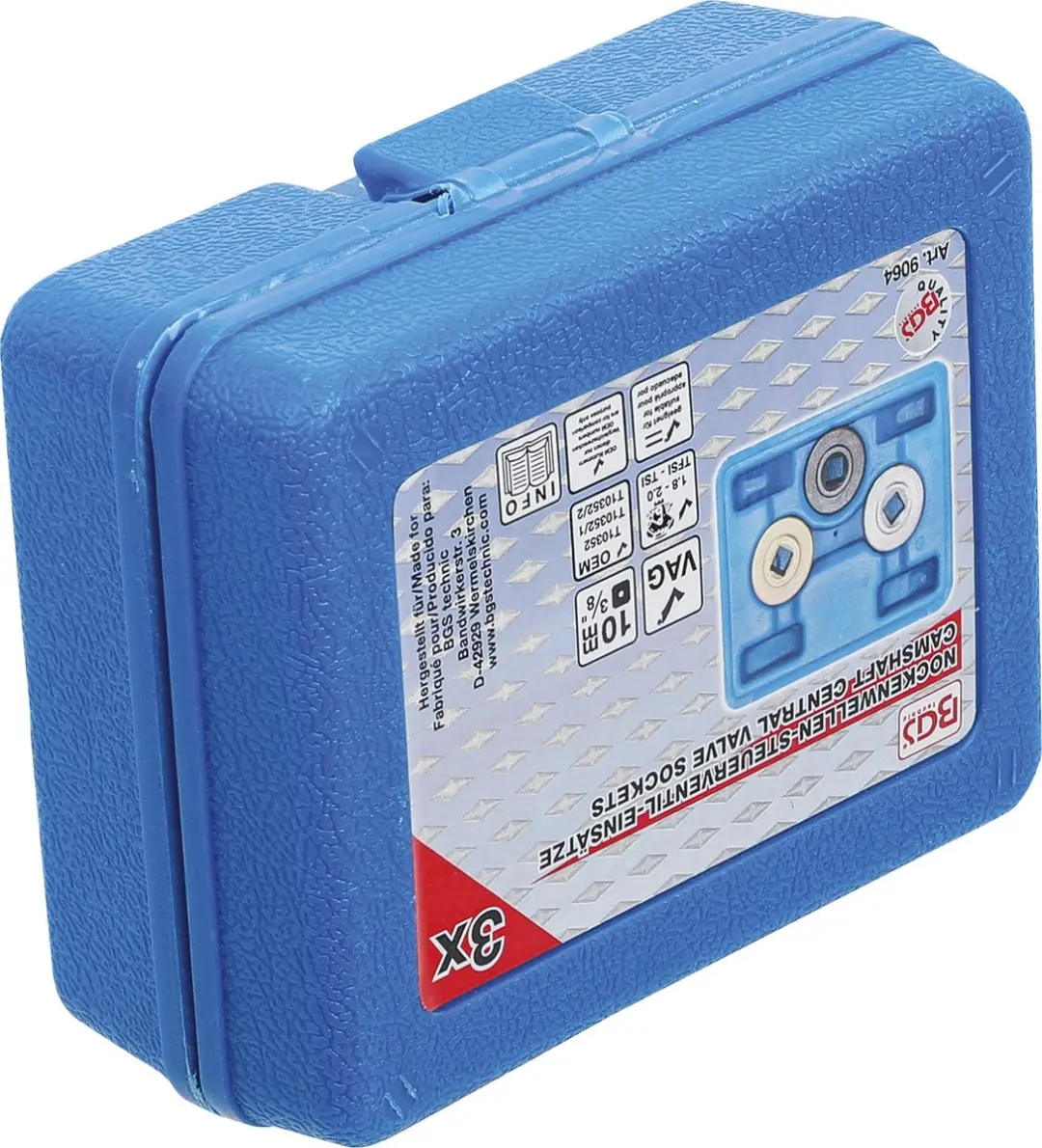 BGS technic 9064 Nokkenas stuurklep doppenset VAG