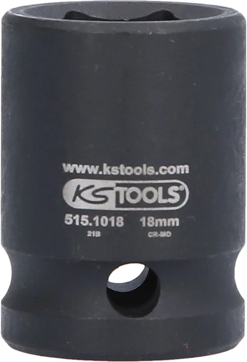 KS Tools 515.1018 Kracht-Dop 1/2" Kort 18 mm - afbeelding 3 van 4