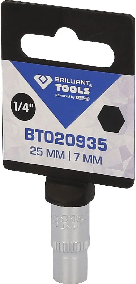 Brilliant Tools BT020935 Dopsleutel 1/4" 7 mm - afbeelding 2 van 4