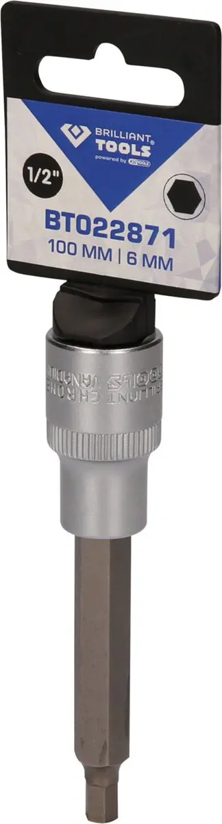 BRILLIANT TOOLS 1/2" inbussleutel 100 mm lang 6 mm - BT02287... - afbeelding 2 van 4