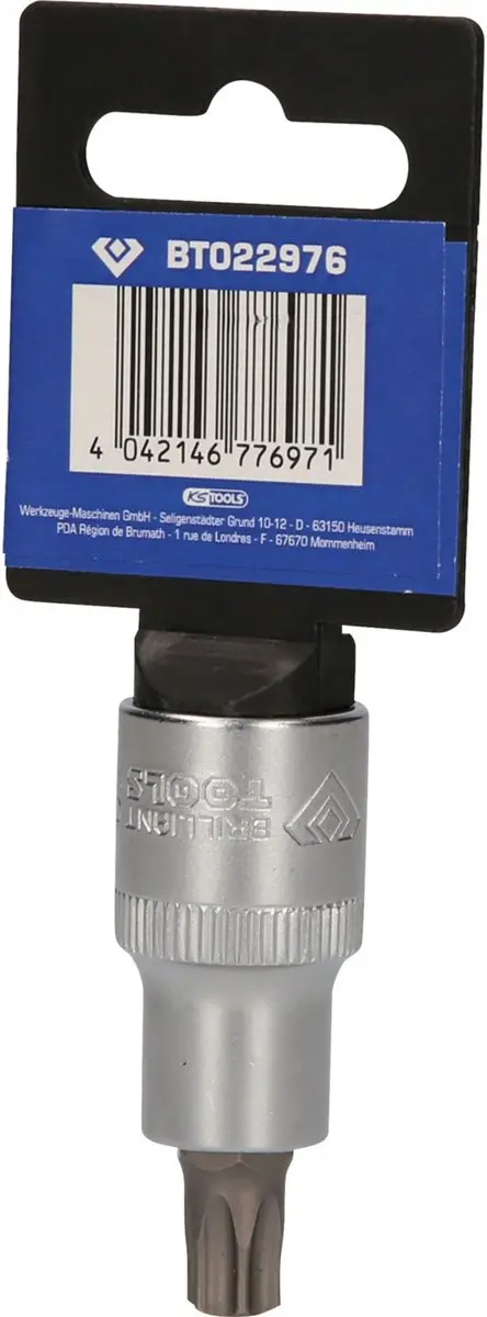 Brilliant Tools BT022976 Torx-bit-dop T50 - 1/2" 55mm - afbeelding 3 van 5