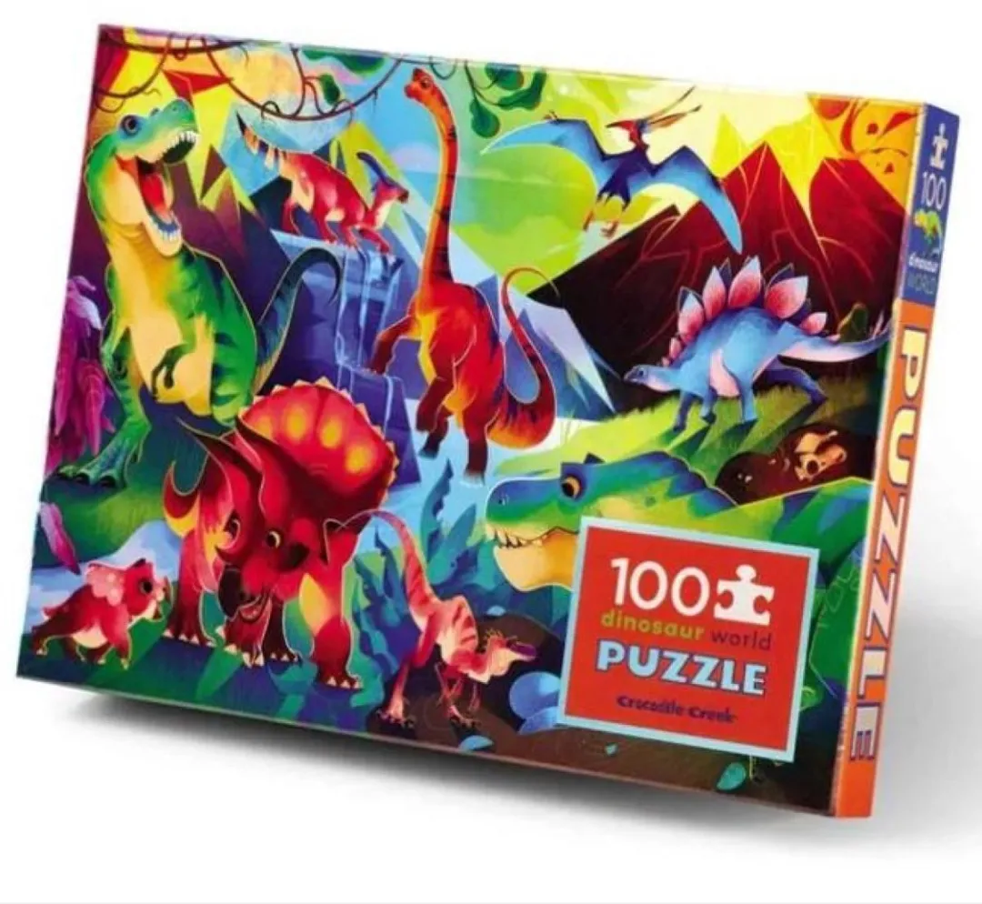 Crocodile Creek Holografische Puzzel Dinosaurussen Wereld 100 Stuks - CC79103