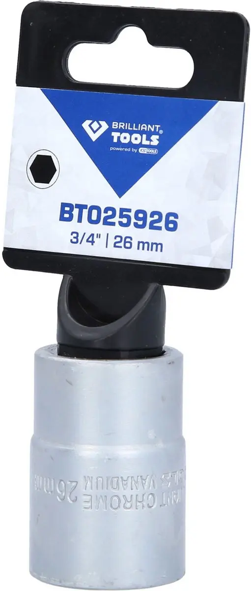 Brilliant Tools BT025926 Zeskantdop 3/4" 26 mm - afbeelding 3 van 4