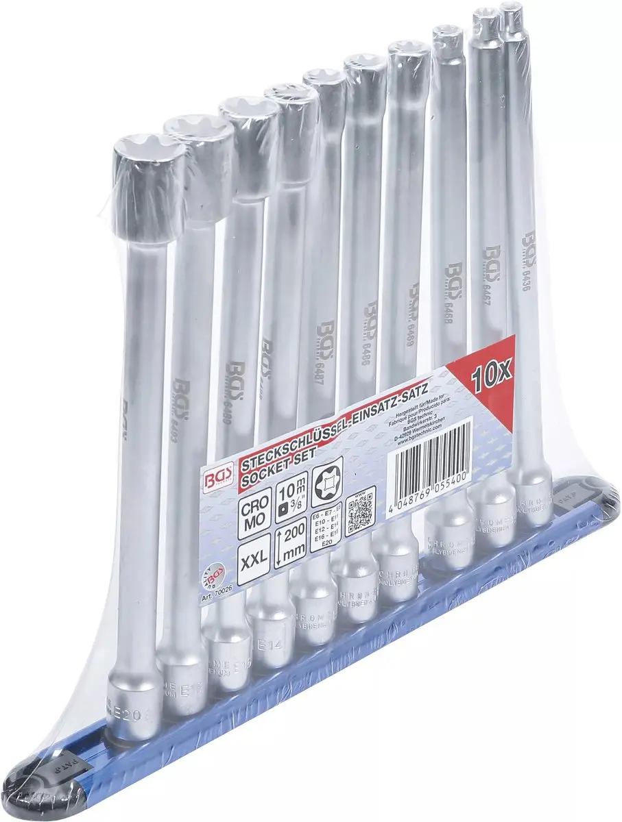BGS technic Doppenset E-profiel XXL 70026 - 3/8 - 10 delig - afbeelding 4 van 6